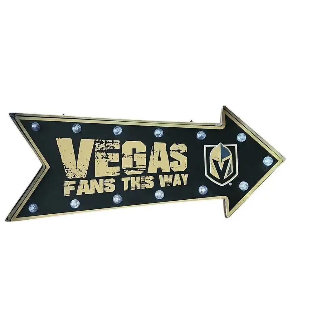 Light up "Vegas Fans this way sign" by FOCO. - Picture 1 of 6